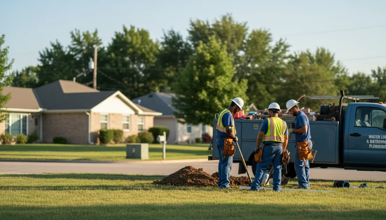 Residential water line and bathroom plumbing service in Dundee, MI